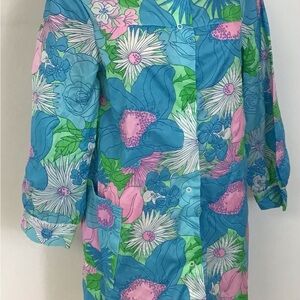 Phifmaid Vintage/Retro Vibrant Floral Nylon Robe